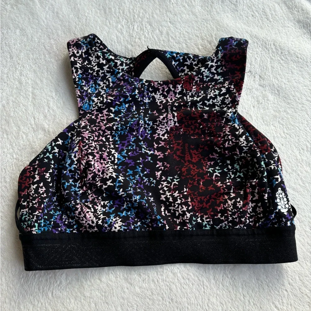Free people Twist Pointe Strappy Printed Bra